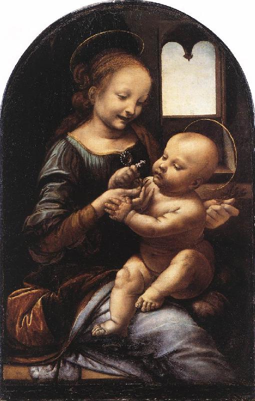  Leonardo  Da Vinci Madonna Benois Madonna with a Flower oil painting picture